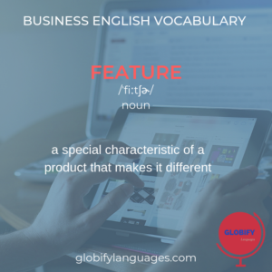 Business English Vocabulary - meaning of feature